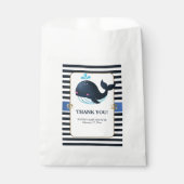 海ブルー海の下にかわいいクジラの赤ちゃんシャワー フェイバーバッグ (正面)