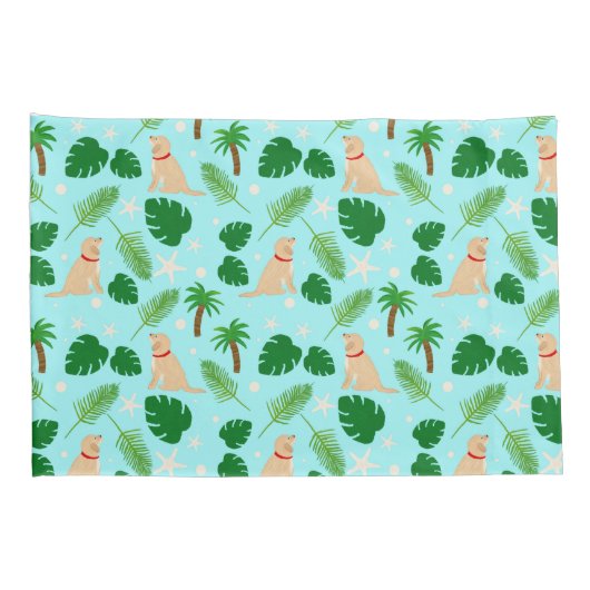 海ブルー熱帯性羽毛枕のケースで 枕カバー (裏面-右)