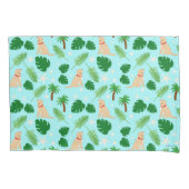 海ブルー熱帯性羽毛枕のケースで 枕カバー (正面左)