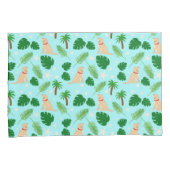 海ブルー熱帯性羽毛枕のケースで 枕カバー (正面右)