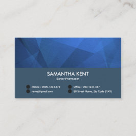 海ブルー精巧な多角形クリスタル薬剤師 名刺