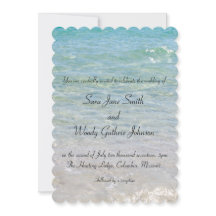 海ブルー結婚式招待状