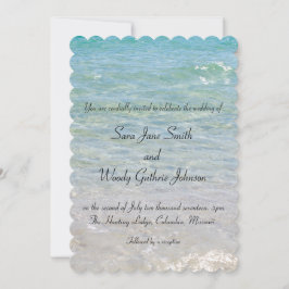 海ブルー結婚式招待状 招待状