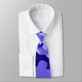 海ブルー迷彩柄ネックタイ ネクタイ (タイ)