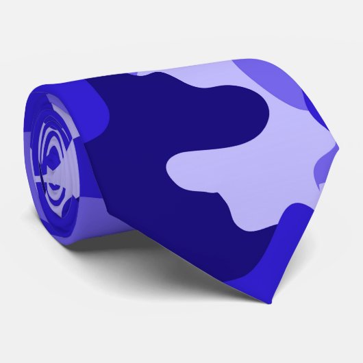 海ブルー迷彩柄ネックタイ ネクタイ (ロール)