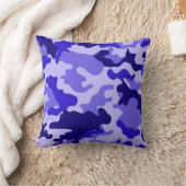 海ブルー迷彩柄装飾用クッション クッション (ブランケット)
