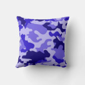 海ブルー迷彩柄装飾用クッション クッション (裏面)