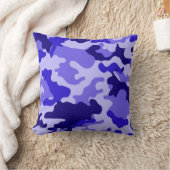 海ブルー迷彩柄装飾用クッション クッション (ブランケット)