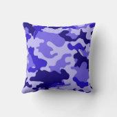 海ブルー迷彩柄装飾用クッション クッション (裏面)