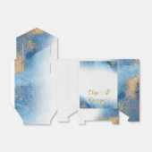 海ブルー金ゴールドウォーターカラーウェルカム結婚ズ フェイバーボックス (折り畳みなし)