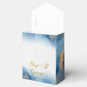 海ブルー金ゴールドウォーターカラーウェルカム結婚ズ フェイバーボックス (オープン)