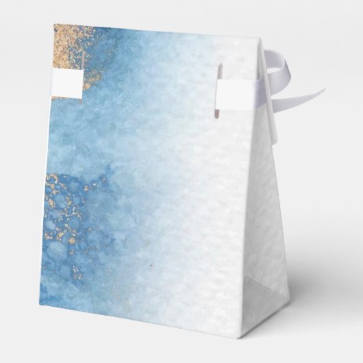 海ブルー金ゴールドウォーターカラーウェルカム結婚ズ フェイバーボックス (裏面サイド)