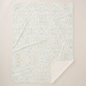 海ブルー金ゴールドサンドドット シェルパブランケット (正面)