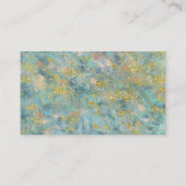 海ブルー金ゴールド抽象芸術 名刺 (裏面)