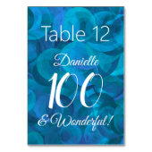 海ブルー100と素晴らしい誕生日パーティー テーブルナンバー (裏面)