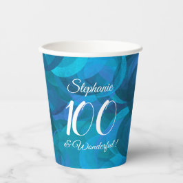 海ブルー100と素晴らしい誕生日パーティー 紙コップ