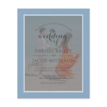 海ブルー2フォトバジェット結婚式招待状