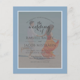 海ブルー2フォトバジェット結婚式招待状