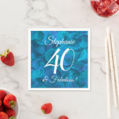 海ブルー40と素晴らしい誕生日パーティー スタンダードカクテルナプキン (インサイチュ)