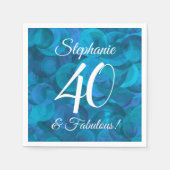 海ブルー40と素晴らしい誕生日パーティー スタンダードカクテルナプキン (正面)