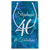 海ブルー40と素晴らしい誕生日パーティー スモールペーパーバッグ (裏面)