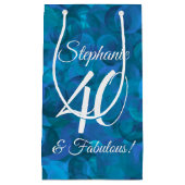 海ブルー40と素晴らしい誕生日パーティー スモールペーパーバッグ (正面)