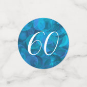 海ブルー60とサッシー誕生日パーティー コンフェッティ (スモール正面)