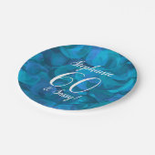 海ブルー60とサッシー誕生日パーティー ペーパープレート (アングル)