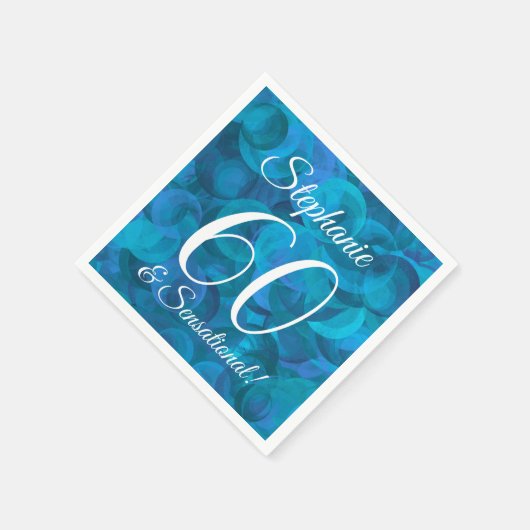 海ブルー60とセンセーショナルな誕生日パーティー スタンダードカクテルナプキン (角)