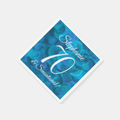 海ブルー70とセンセーショナルな誕生日パーティー スタンダードカクテルナプキン (角)