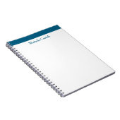海ブルー&ホワイトプロフェッショナルユニーク クラシカル ノートブック (右側)