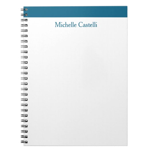 海ブルー&ホワイトプロフェッショナルユニーク クラシカル ノートブック (正面)