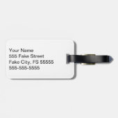 海ブルー&ホワイト航海のマンダラデザイン ラゲッジタグ (裏面横)