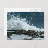 海ブルー/応答カード インビテーションポストカード (正面/裏面)