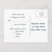 海ブルー/応答カード インビテーションポストカード (裏面)