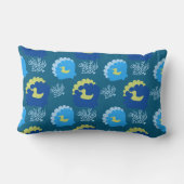 海ブルー(貝殻とダック枕) ランバークッション (裏面)