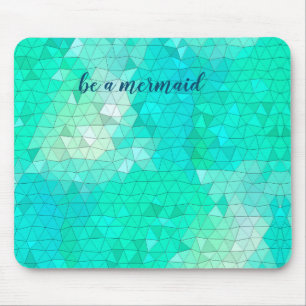 海ブルーMosiacパターンBe Mermaid Gel Mouse P マウスパッド