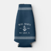 海ブ素朴ルパーソナライズされたいかりボート名 ボトルクーラー (正面)