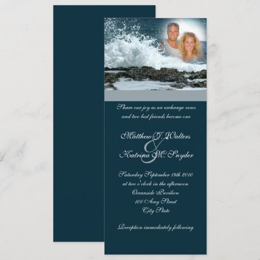 海ブ結婚ルー 招待状 (正面/裏面)