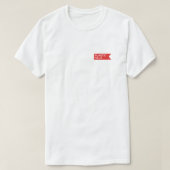 海プラスチック汚染認識度引用文 Tシャツ (デザイン正面)