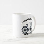 海ベイパークファイアアイランドバイク夏ビーチママ コーヒーマグカップ (正面右)