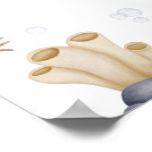 海ベビーシャワー歓迎サイン、海のサイン ポスター (角)