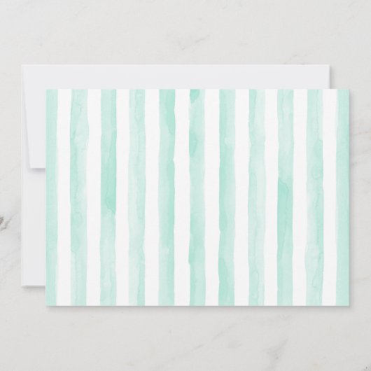 海ベビーシャワー、ガールピンクシーホースの招待 招待状 (裏面)