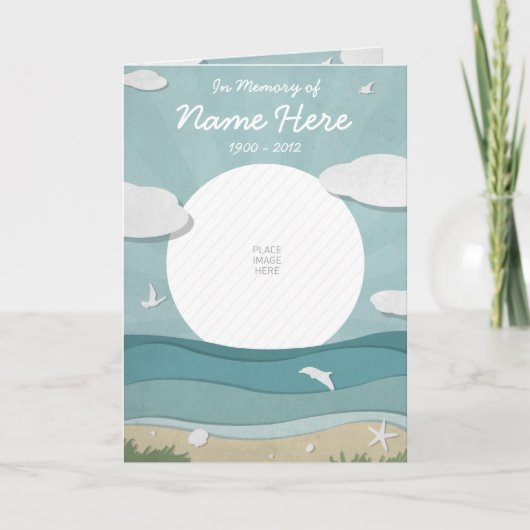 海ホイ記念カード/葬式プログラム プログラム (正面)