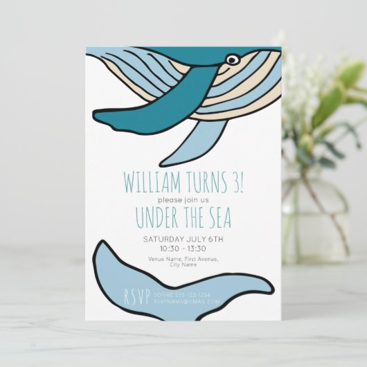 海ホエールボーイズ誕生日パーティー 招待状 (スタンド正面)