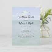 海ホライズンウェディングシャワー招待状テンプレート 招待状 (スタンド正面)