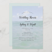 海ホライズンウェディングシャワー招待状テンプレート 招待状 (正面/裏面)