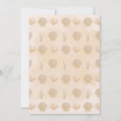 海ボホシーシェルベビー男女兼用シャワー 招待状 (裏面)