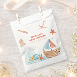 海ボーイアドベンチャーセーリングボートベビーシャワー フェイバーバッグ