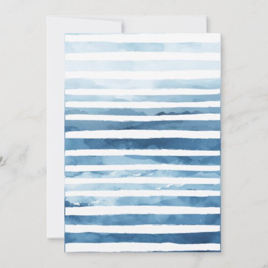 海ボーイベビーシャワーパーティの招待状 招待状 (裏面)